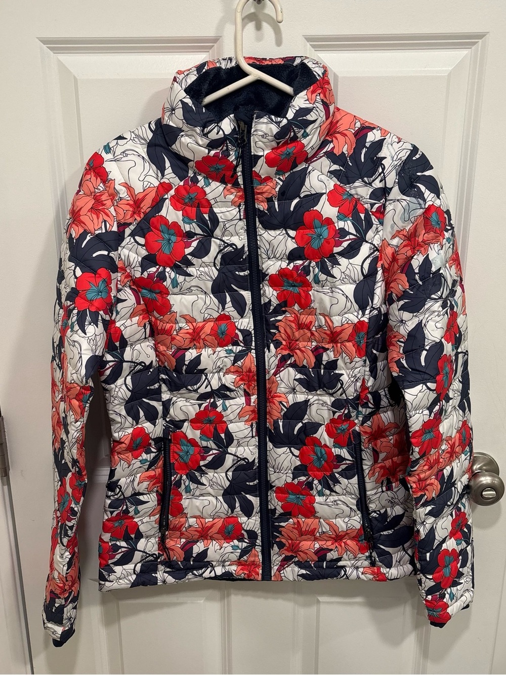 Columbia Omni-Heat Floral Puffer Jacket - Womens Small